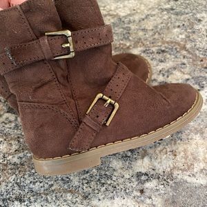 Toddler Girl Brown Suede Boots Size 6